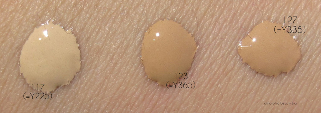 MUFE Ultra HD Foundation swatches 1