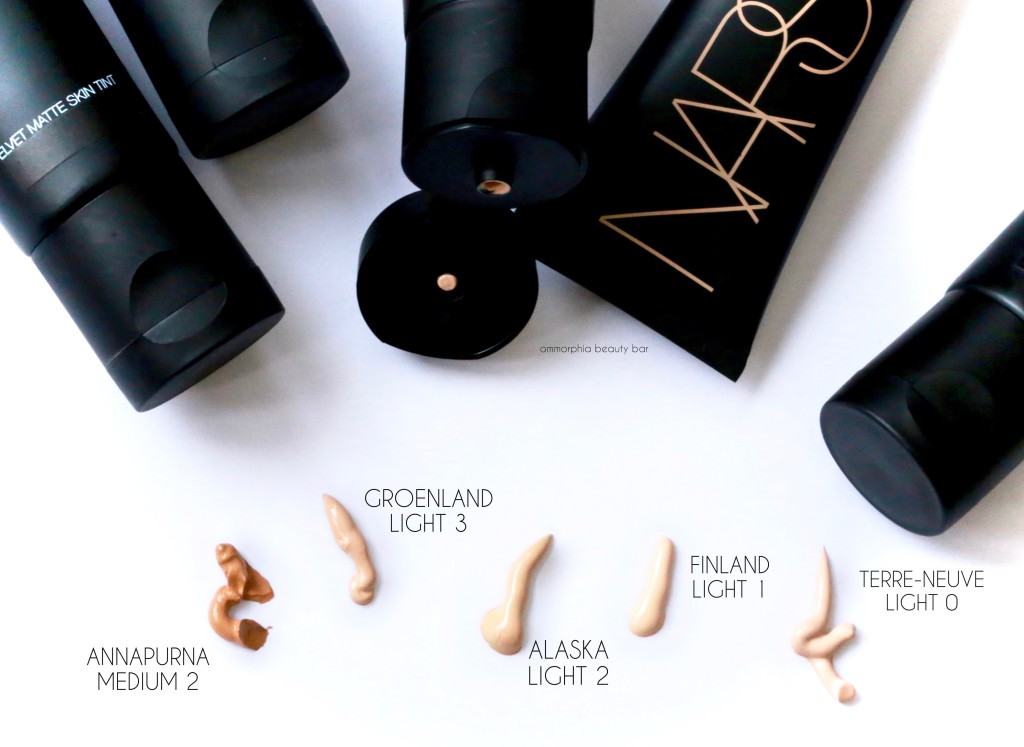NARS Velvet Matte Skin Tint samples