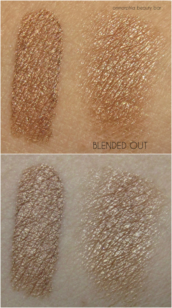 YSL Bonnie Copper Full Metal Shadow swatches