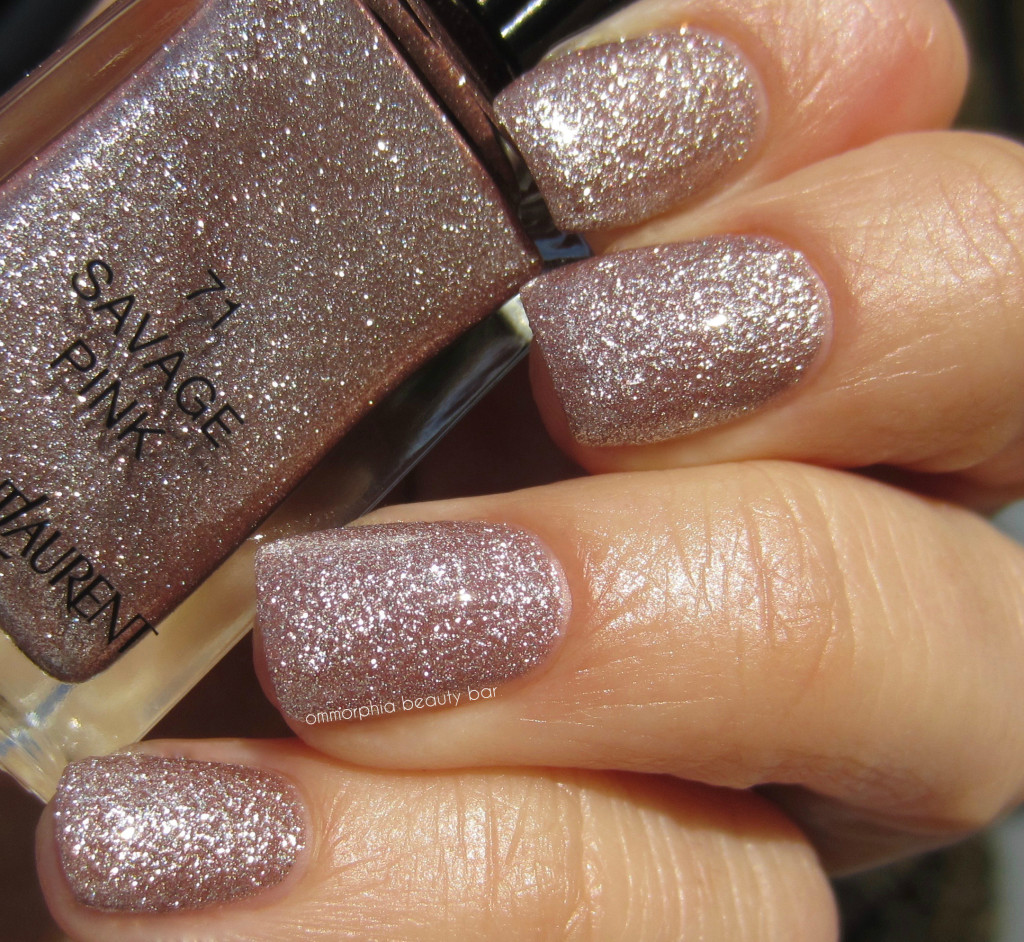 YSL Savage Pink swatch 2 with top coat