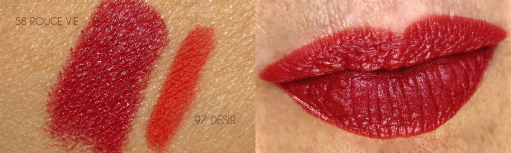 CHANEL Le Rouge extras Rouge Vie & Désir swatches