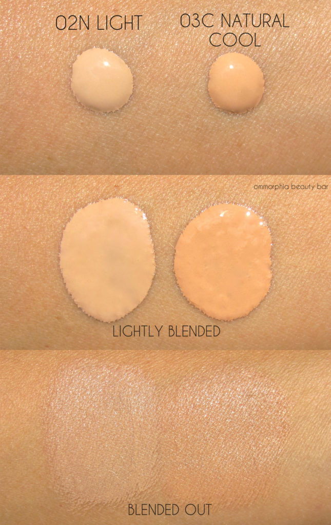 Guerlain Lingerie de Peau Foundation swatches