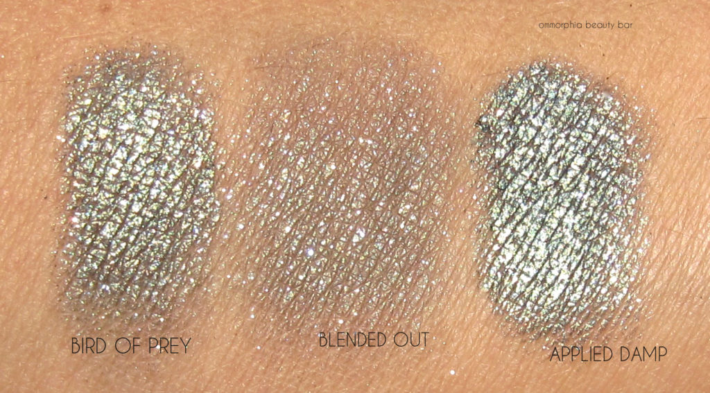 MAC Star Trek Bird of Prey Pressed Pigment swatches