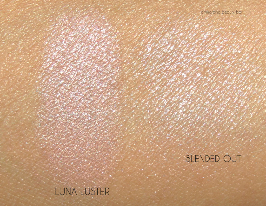 MAC Star Trek Luna Luster swatches