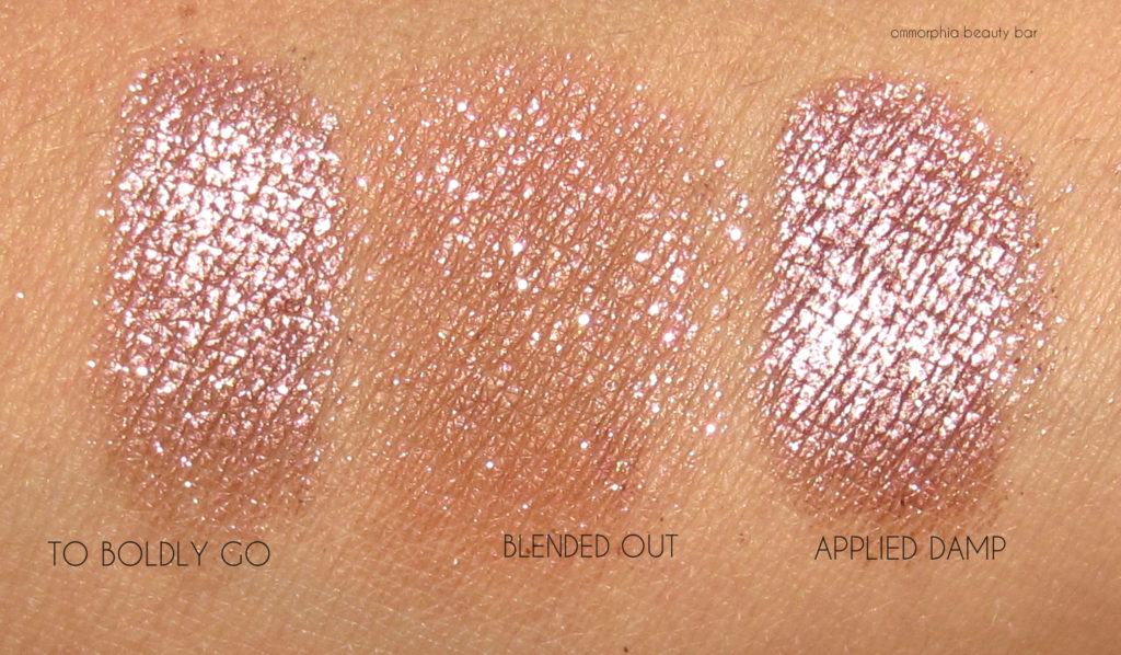 MAC Star Trek To Boldly Go Pressed Pigment swatches