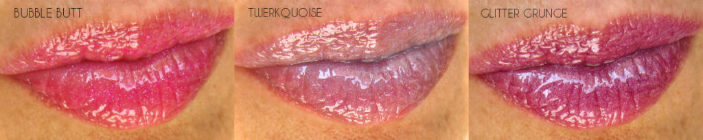 MAC Trolls Lipglass swatches 2