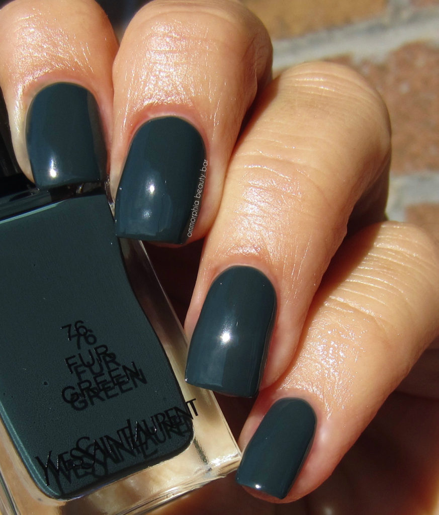 YSL Scanda Collection Fur Green swatch 1
