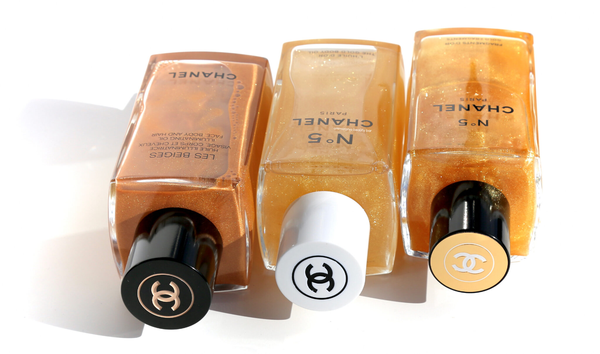 CHANEL · N° 5 The Gold Body Oil & Coco Mademoiselle Pearly Body Gel, Holiday 2022 ommorphia